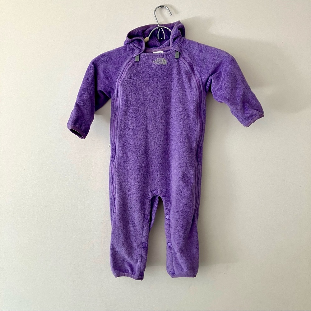 The North Face Buttery Fleece Bunting Infant Girls Size 12-18 Months Lavender